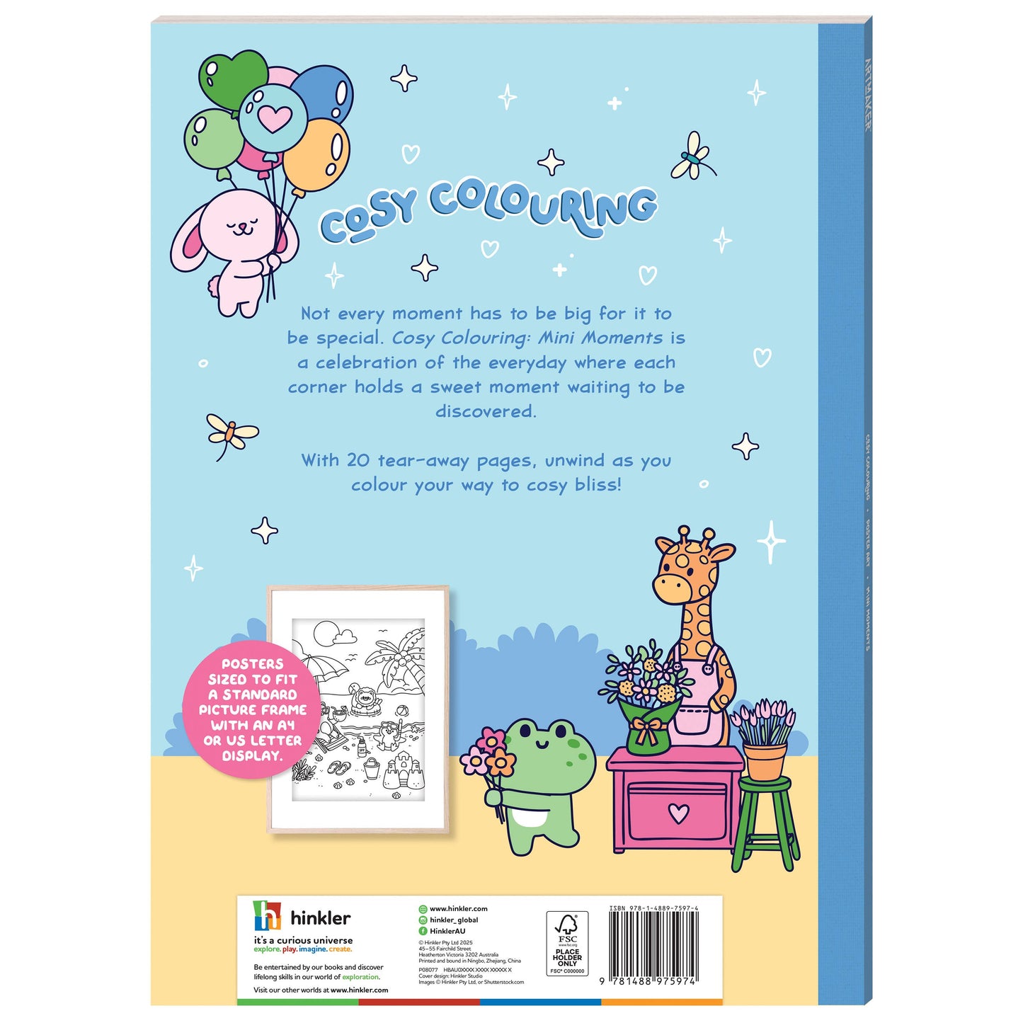 Cosy Colouring Poster Art Mini Moments