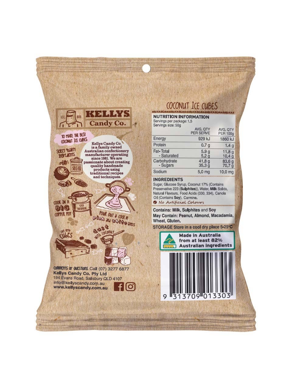 Coconut Ice Cubes - Snack Pack 75g