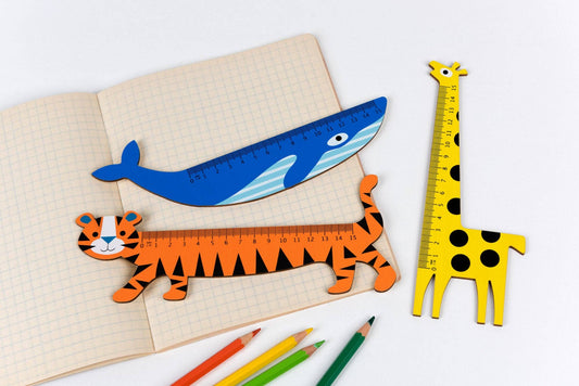 Animal Wooden Ruler 15cm