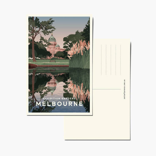 Melbourne Exhibition Gardens Postcard