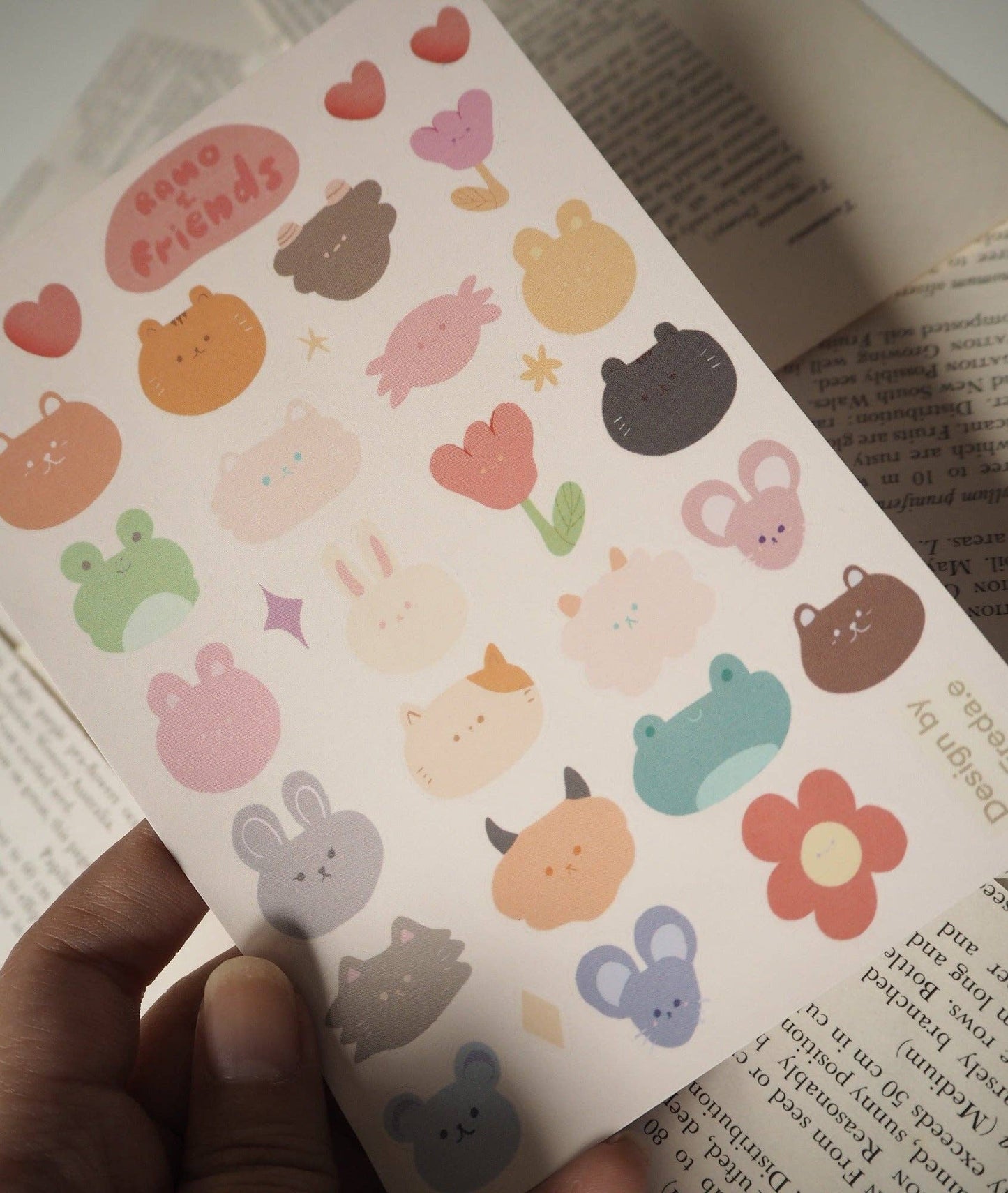 Character sheet - Rano and friends sticker sheet