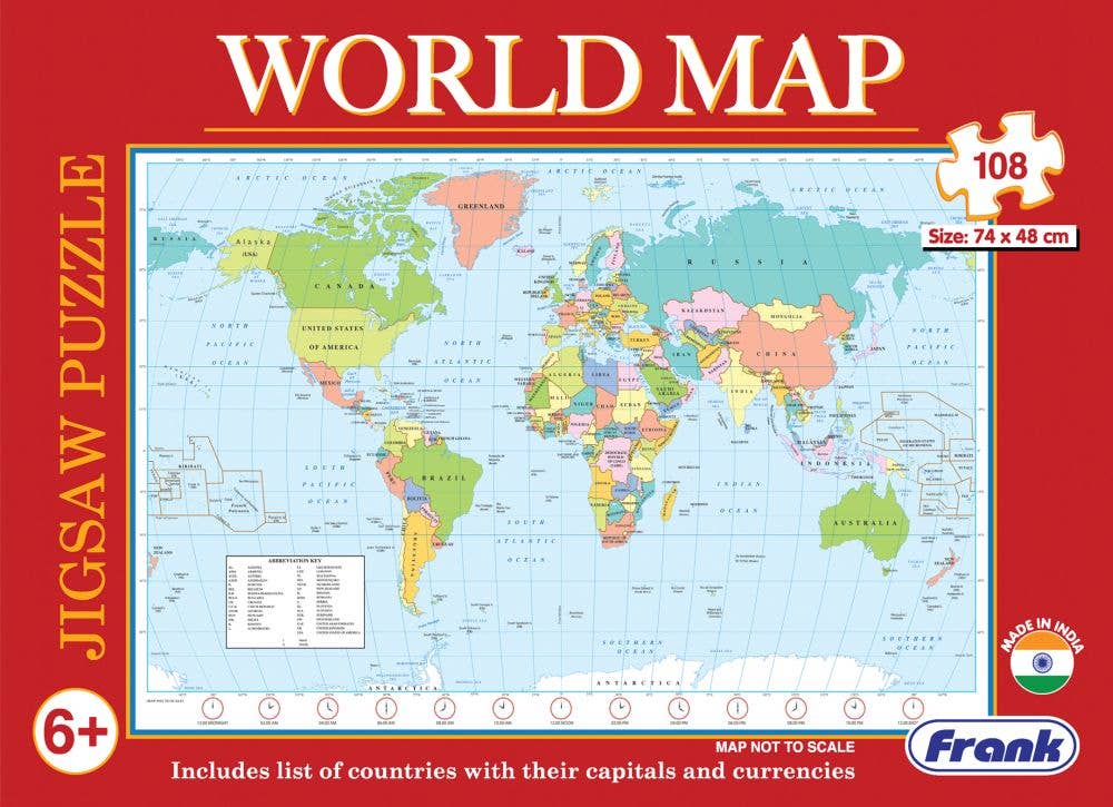 Frank Educational Puzzle - World Map