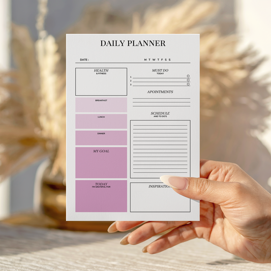 Daily Planner Organisation notepad
