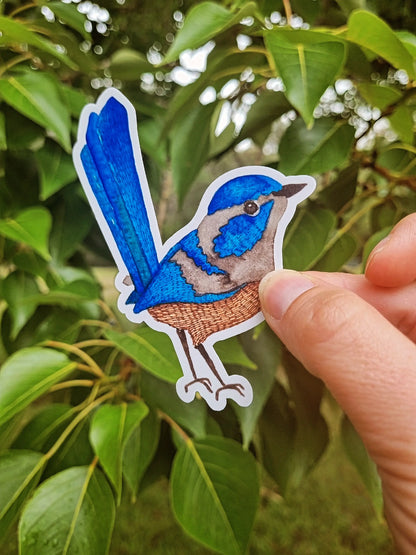 Vinyl Stickers - Blue Fairy Wren