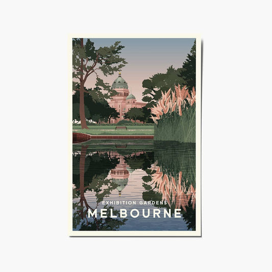 Melbourne Exhibition Gardens Postcard
