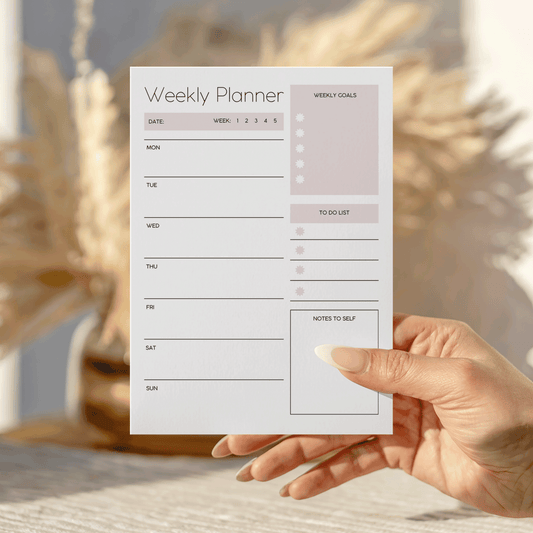 Weekly Planner Weekly Goals