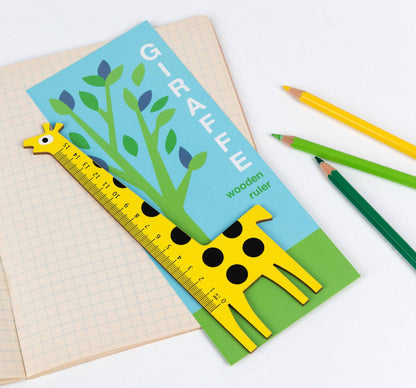 Animal Wooden Ruler 15cm