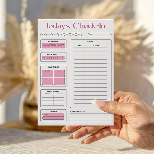 Todays Check-in Notepad
