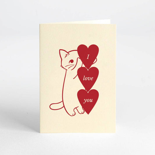 'I Love You' Cat Card