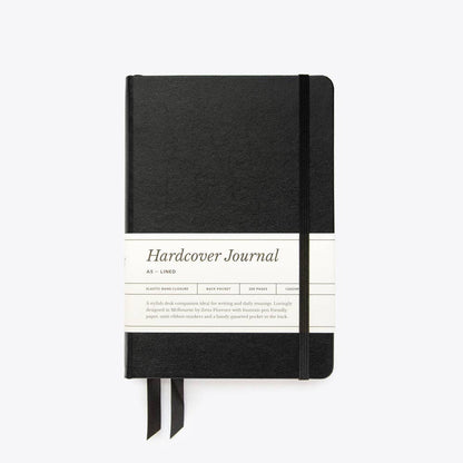Lined Hardcover Elastic Journal - A5