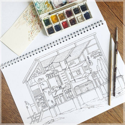 Cats' Quarters - A4 Colouring Book
