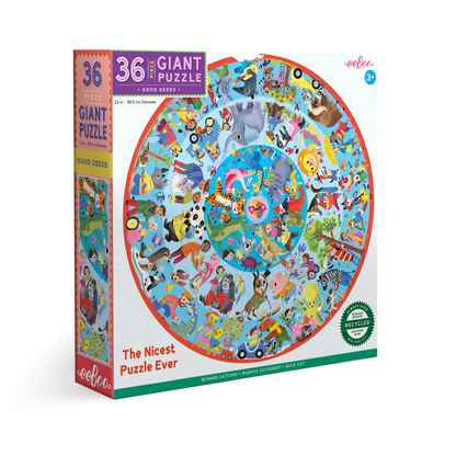 EeBoo 36 Pc Round Puzzle - Good Deeds