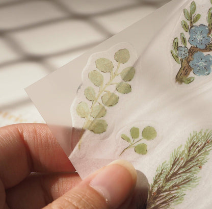 Goauche Flowers- Rub-on Stickers/ Transfer Stickers