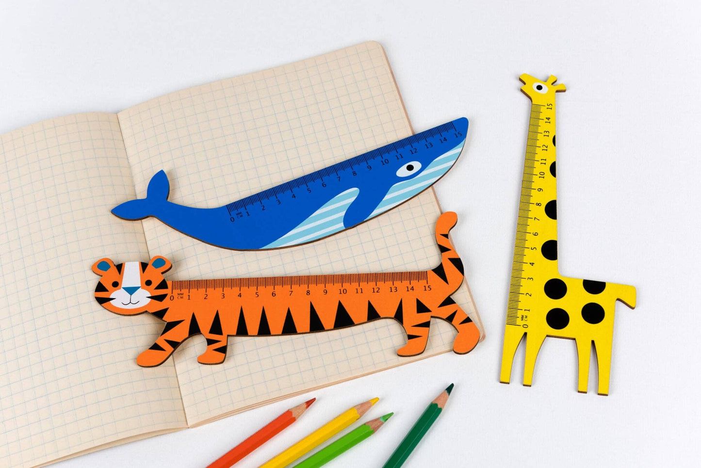 Animal Wooden Ruler 15cm
