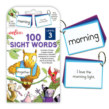100 Sight Words Flash Cards - Level 3