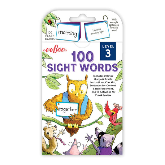 100 Sight Words Flash Cards - Level 3