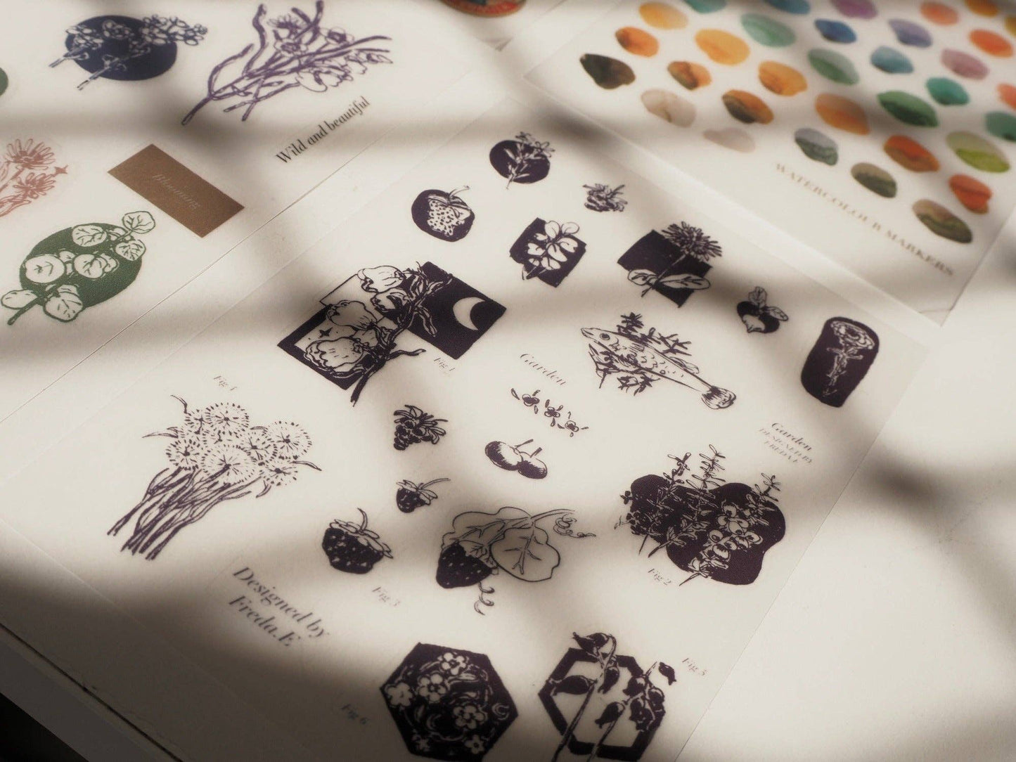 Garden Flowers - Rub-on/ Transfer stickers 033