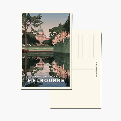 Melbourne Exhibition Gardens Postcard