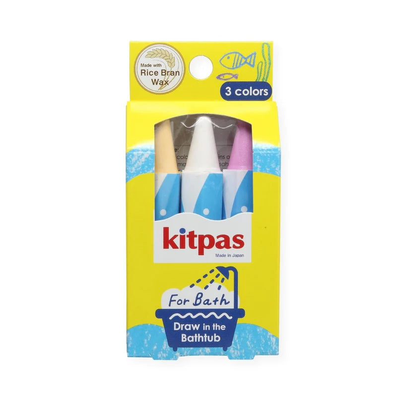 Kitpas Bath Crayons Rice Wax 3 Colours (Shell Theme)