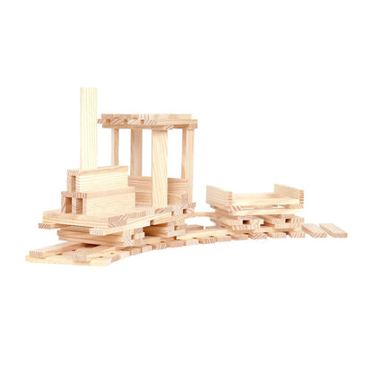KAPLA Blocks: Building Planks (100, Natural, In Wooden Box)
