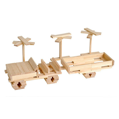KAPLA Blocks: Building Planks (100, Natural, In Wooden Box)