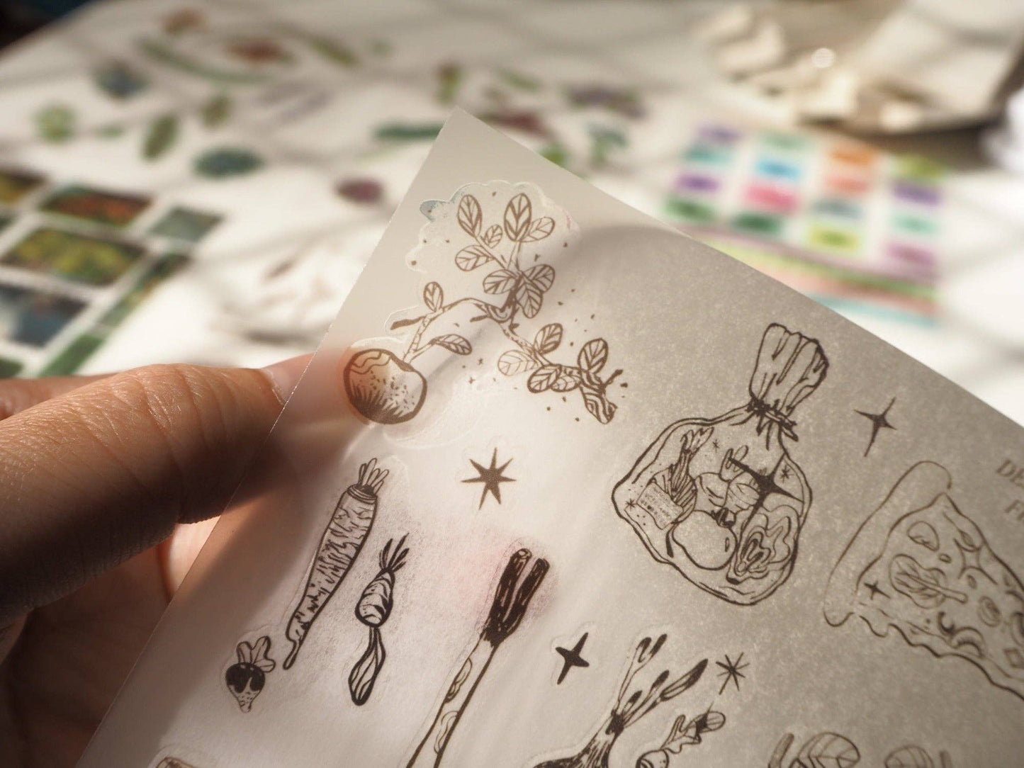 Groceries and Apothecary paint tubes - Rub-on Stickers/ Transfer Stickers 003