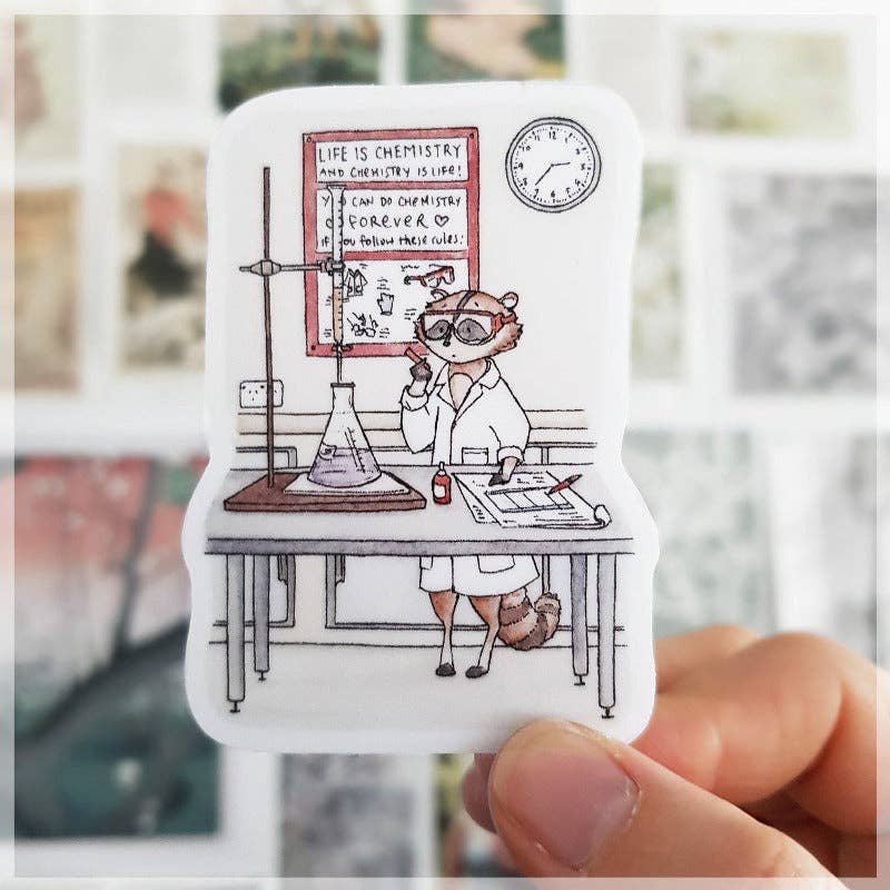Raccoon's Laboratory - Vinyl Sticker