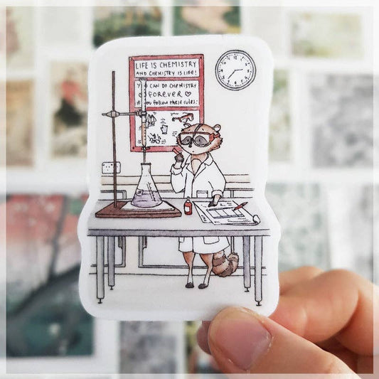 Raccoon's Laboratory - Vinyl Sticker