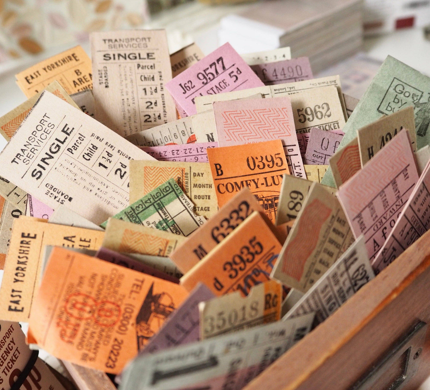 A pack of random Real Vintage Transport Tickets from UK and Australia.