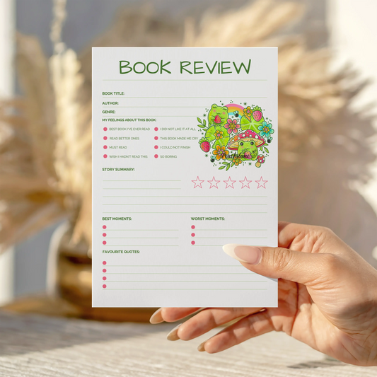 Strawberry Frog Book Review Notepad