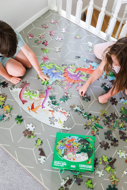 Puzzle and Book Set - Dinosaurs, 205 pcs