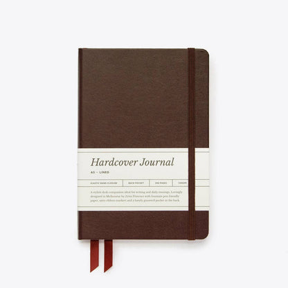 Lined Hardcover Elastic Journal - A5