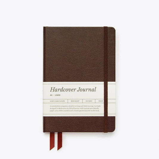 Lined Hardcover Elastic Journal - A5
