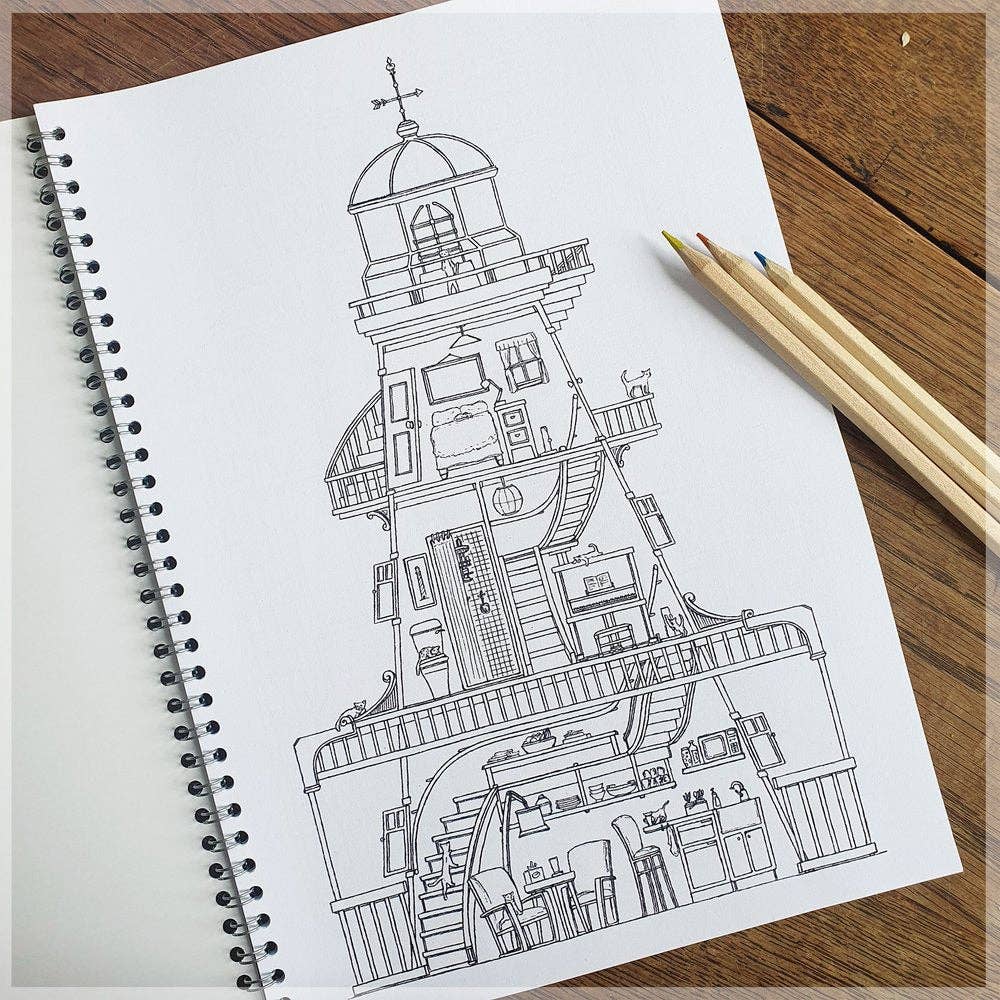 Cats' Quarters - A4 Colouring Book