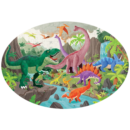Puzzle and Book Set - Dinosaurs, 205 pcs
