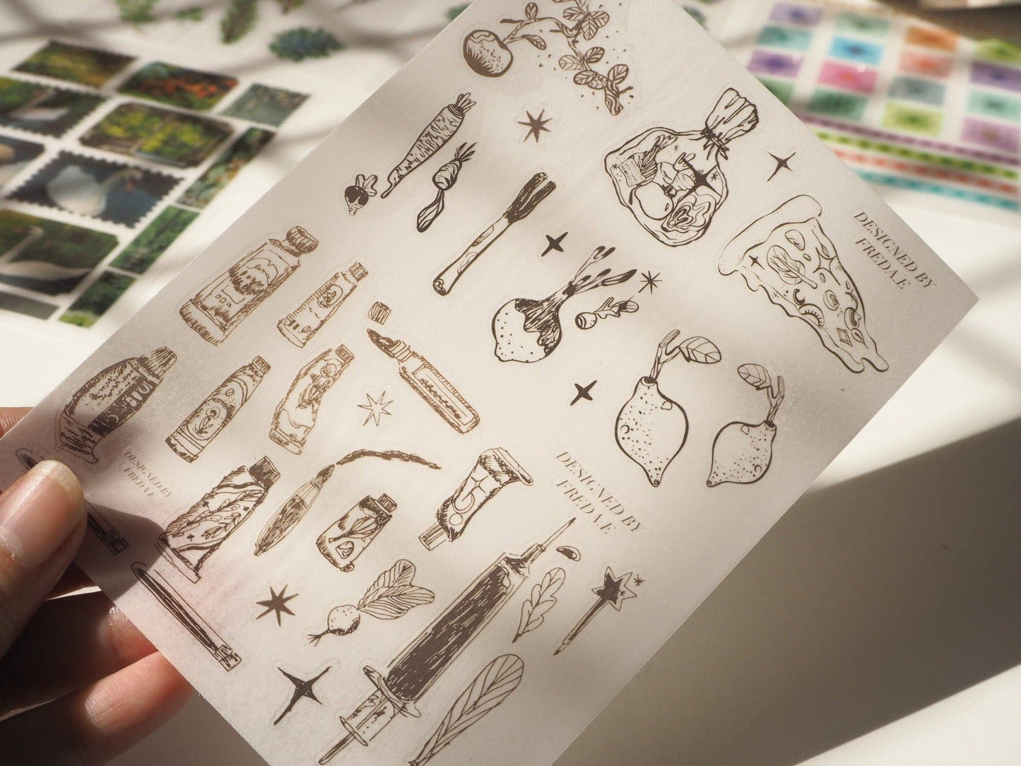 Groceries and Apothecary paint tubes - Rub-on Stickers/ Transfer Stickers 003