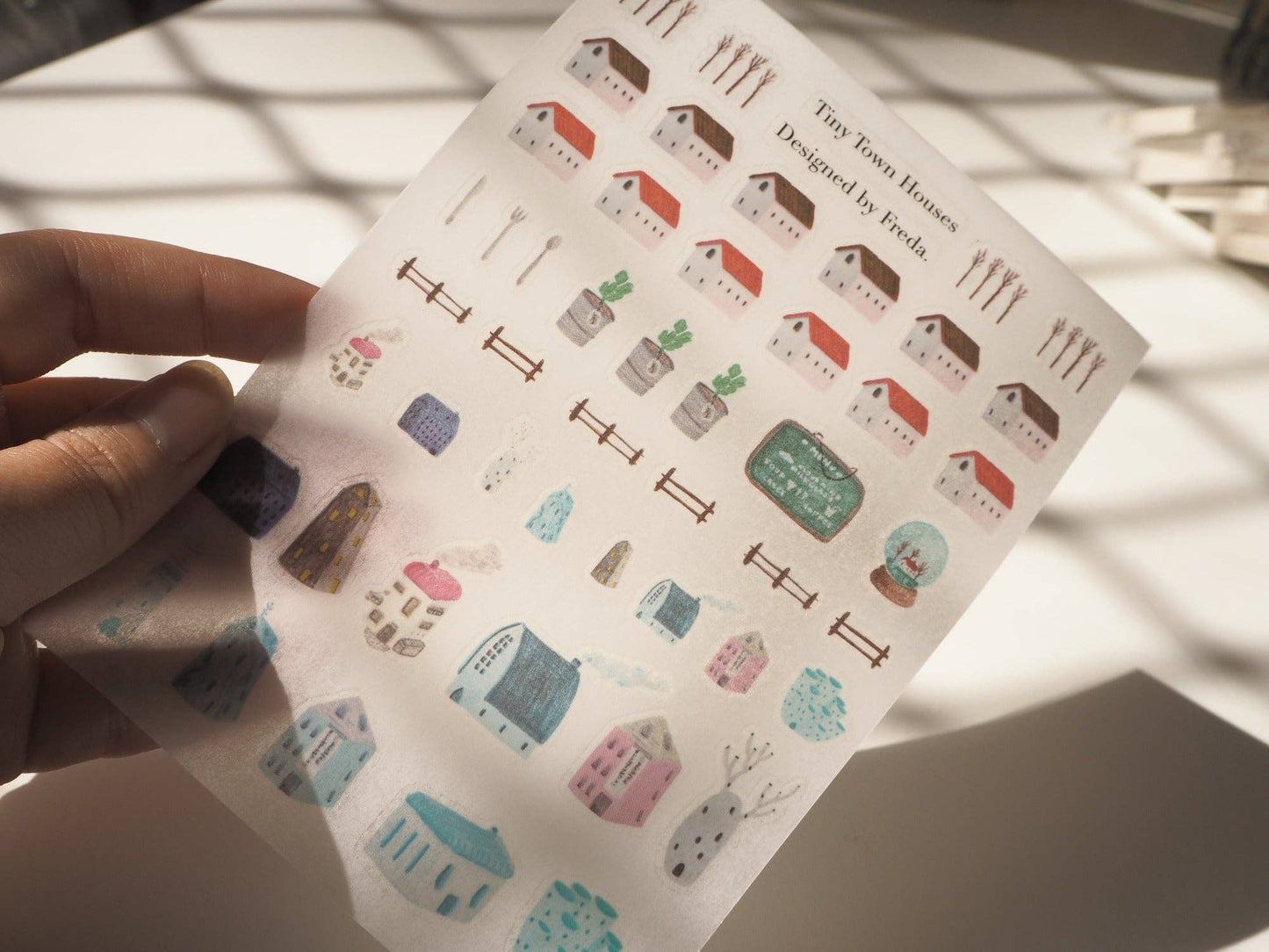 Tiny Town Houses - Rub-on Stickers/ Transfer Stickers 018