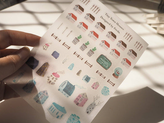 Tiny Town Houses - Rub-on Stickers/ Transfer Stickers 018