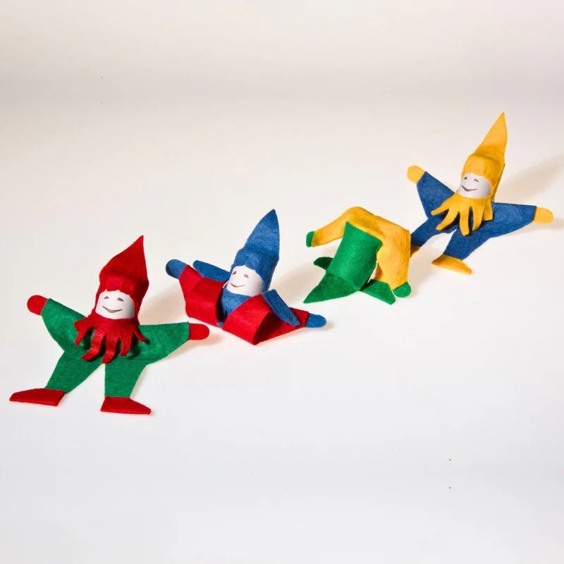 DIY Doll Making Kit - Tumbling Gnomes - Set of 4