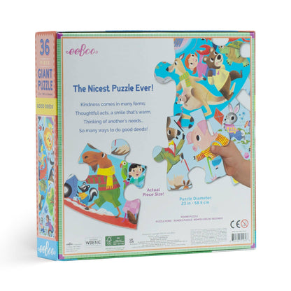 EeBoo 36 Pc Round Puzzle - Good Deeds