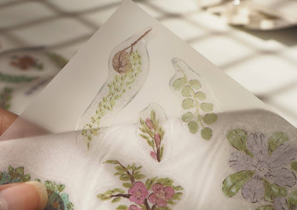 Goauche Flowers- Rub-on Stickers/ Transfer Stickers