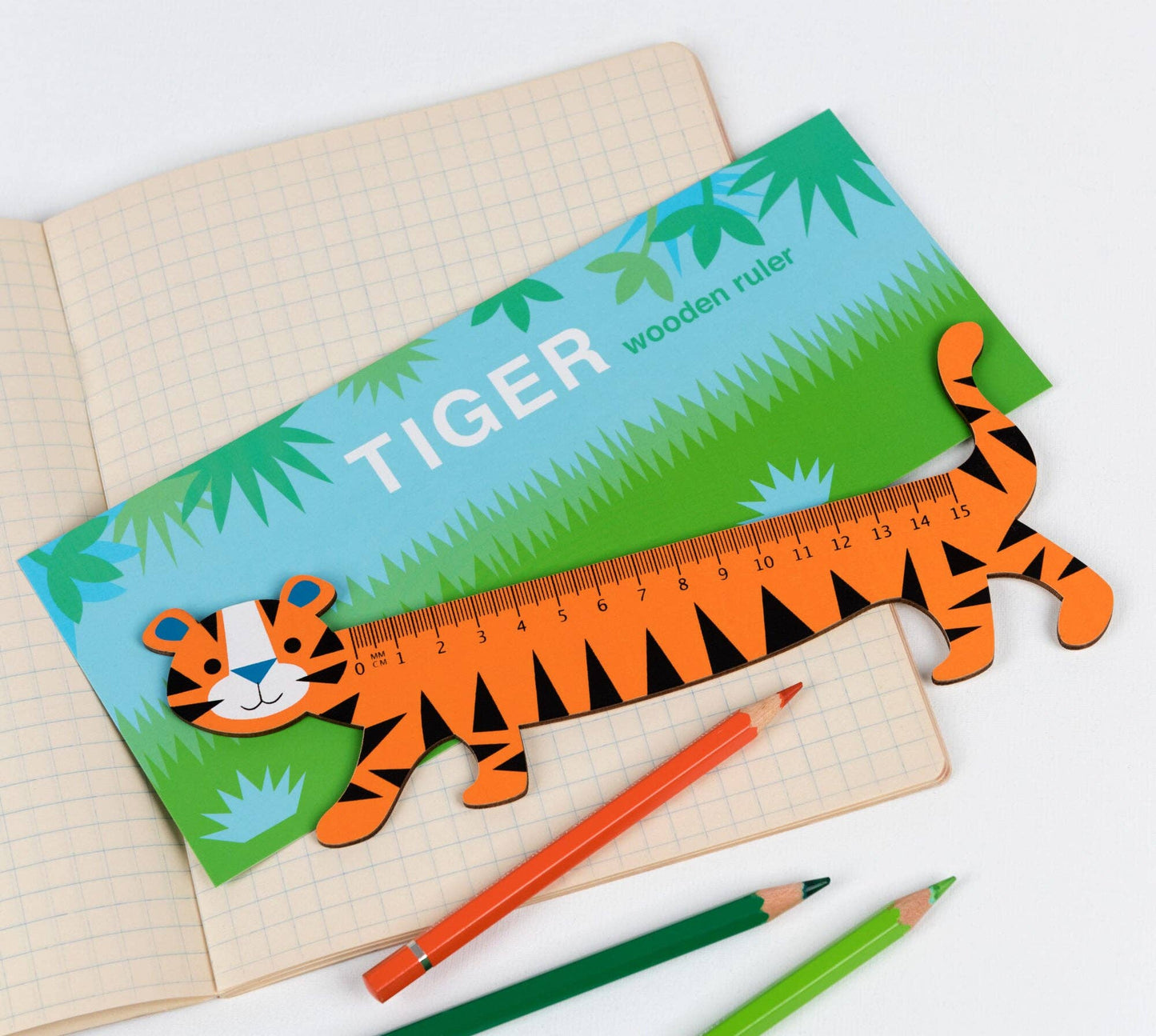Animal Wooden Ruler 15cm