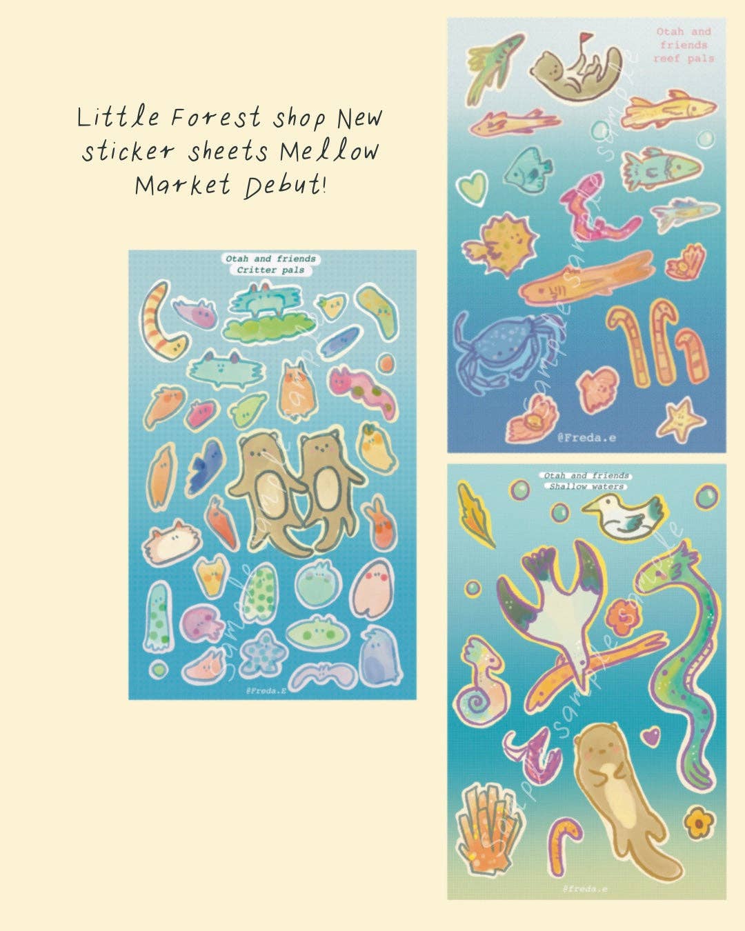 Otah and Friends Series Sticker Sheet OS1024