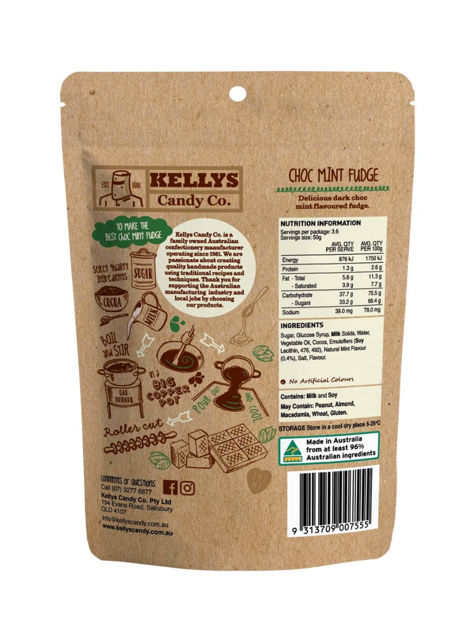 Choc Mint Fudge - 180g