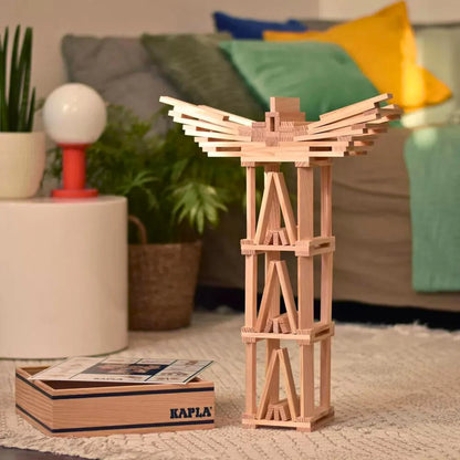 KAPLA Blocks: Building Planks (100, Natural, In Wooden Box)