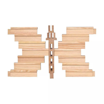 KAPLA Blocks: Building Planks (100, Natural, In Wooden Box)