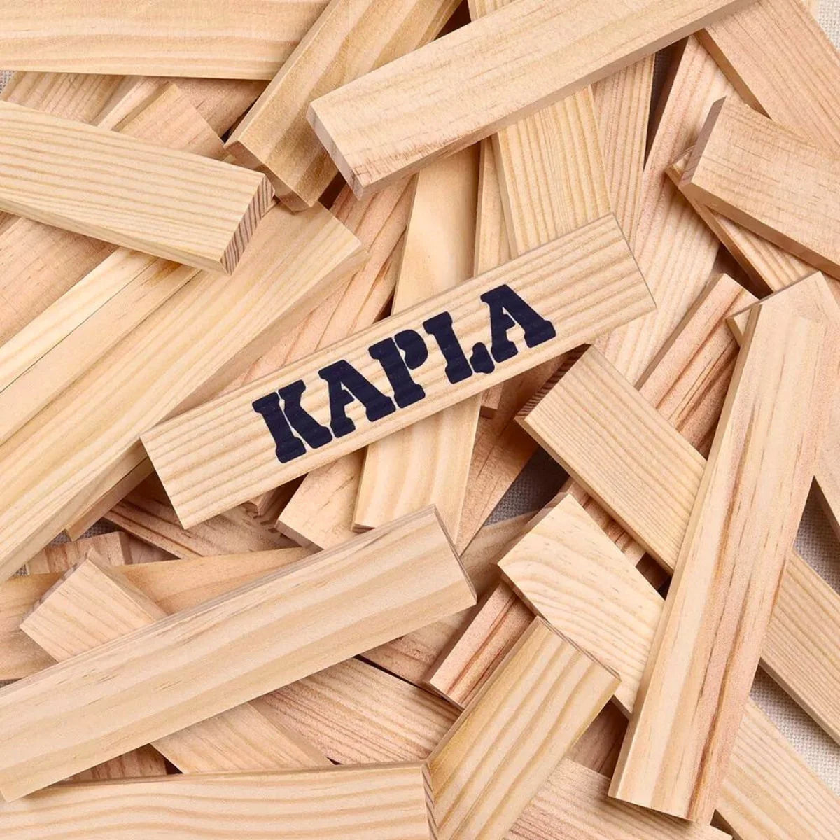 KAPLA Blocks: Building Planks (100, Natural, In Wooden Box)
