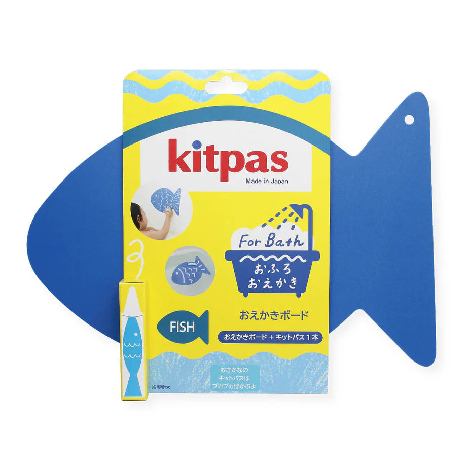 Kitpas Bath Crayons Board Set - Fish (blue)