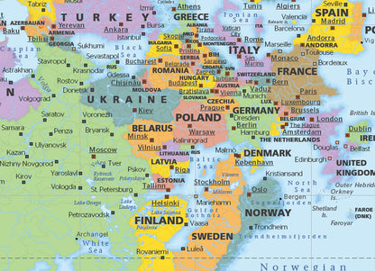 Upside Down World Map