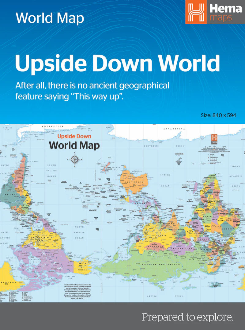 Upside Down World Map